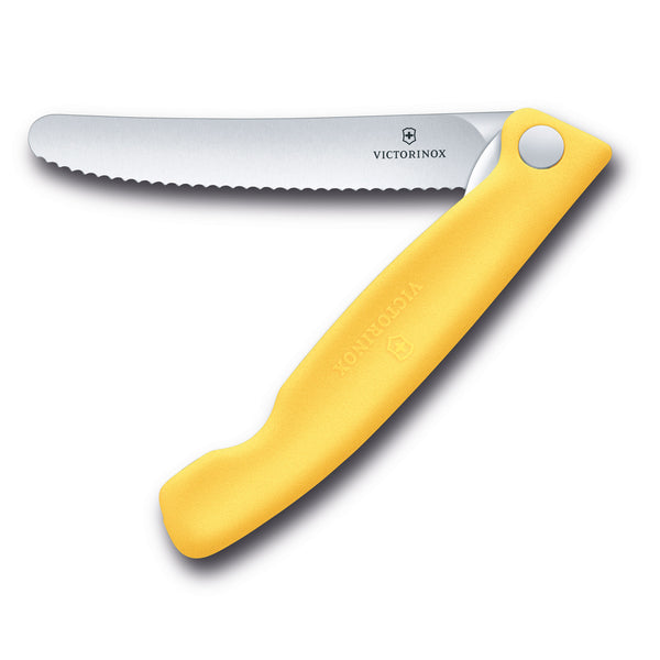 Coltello tavola ondulato pieghevole giallo in blister - Swiss Classic victorinox coltelleria V-6.78 38.FC1 Kunzi Shop 2