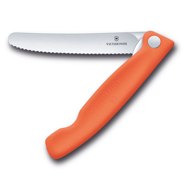 Coltello tavola ondulato pieghevole arancione in blister - Swiss Classic victorinox coltelleria V-6.78 39.FC1 Kunzi Shop 2