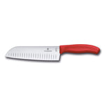 Santoku manico Rosso alveolato - Swiss Classic victorinox coltelleria V-6.85 21.17C1B Kunzi Shop