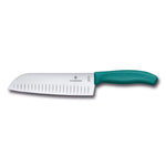 Santoku manico verde alveolato blister  - Swiss Classic victorinox coltelleria V-6.85 24.17C1B Kunzi Shop