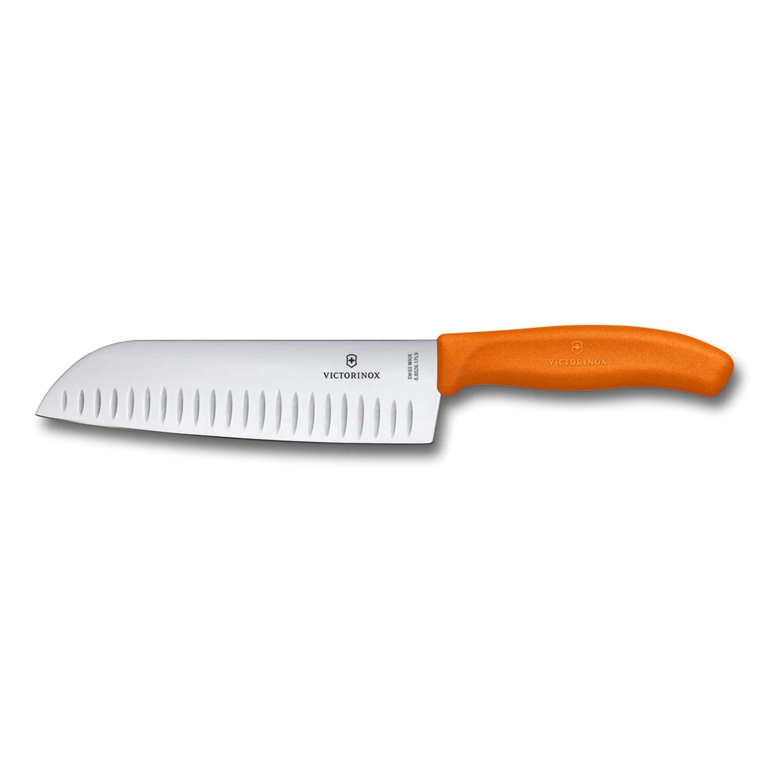 Santoku manico arancione alveolato blister - Swiss Classic victorinox coltelleria V-6.85 26.17L9B Kunzi Shop 1