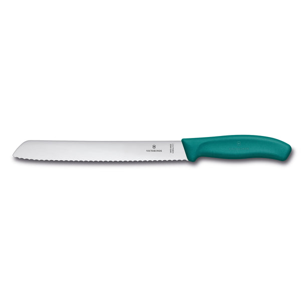 Coltello pane ondulato manico verde  blister - Swiss Classic victorinox coltelleria V-6.86 34.21C1B Kunzi Shop