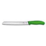 Coltello pane ondulato manico verde blister - Swiss Classic victorinox coltelleria V-6.86 36.21L4B Kunzi Shop