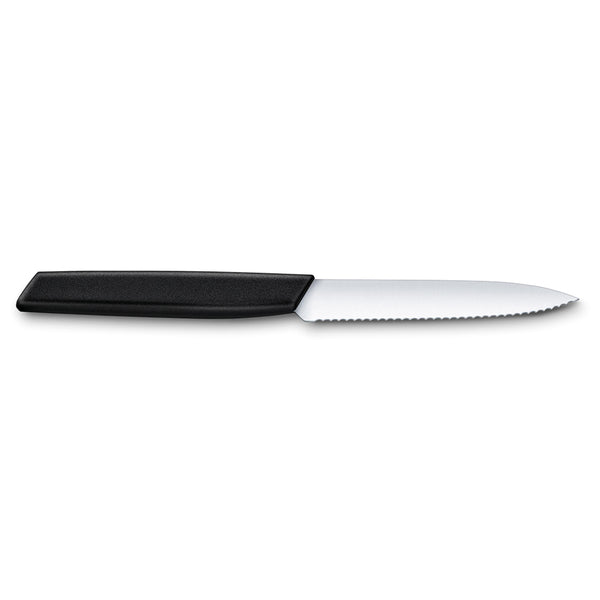 Spelucchino lama ondulata manico nero - Swiss Modern victorinox coltelleria V-6.90 03.10W Kunzi Shop 2