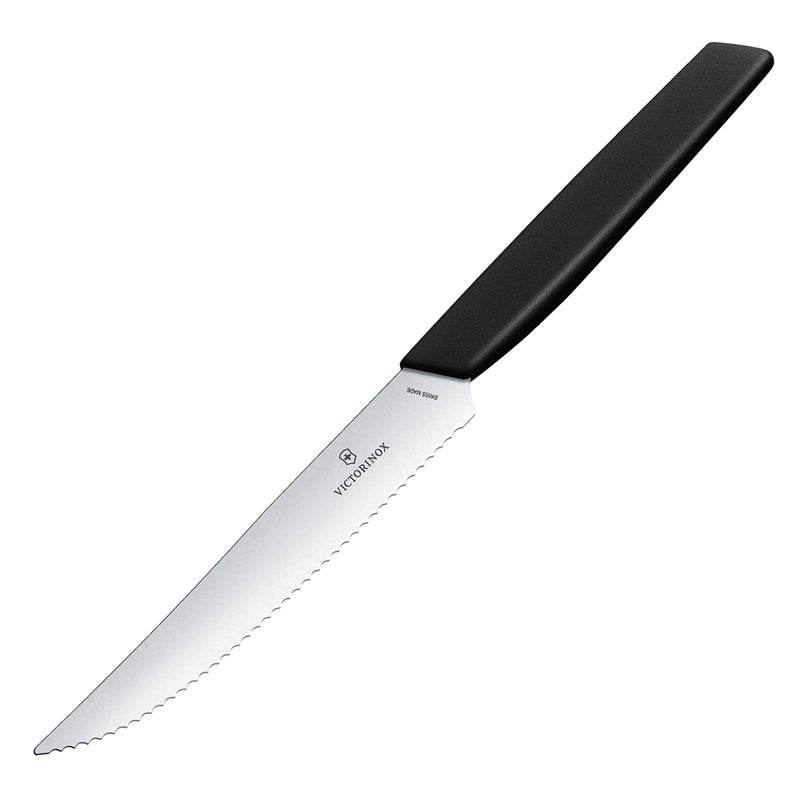 Coltello bistecca e pizza manico nero - Swiss Modern victorinox coltelleria V-6.90 03.12W Kunzi Shop