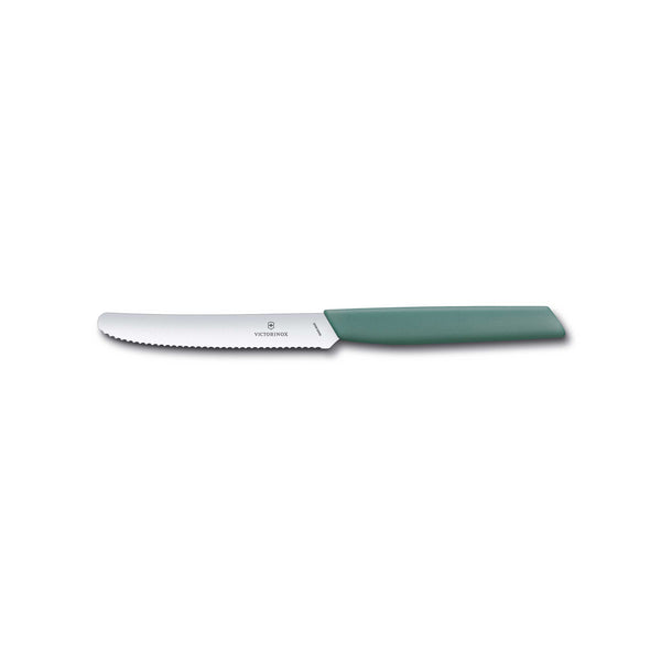Coltello tavola manico Sage Green - Swiss Modern victorinox coltelleria V-6.90 06.11W43 Kunzi Shop