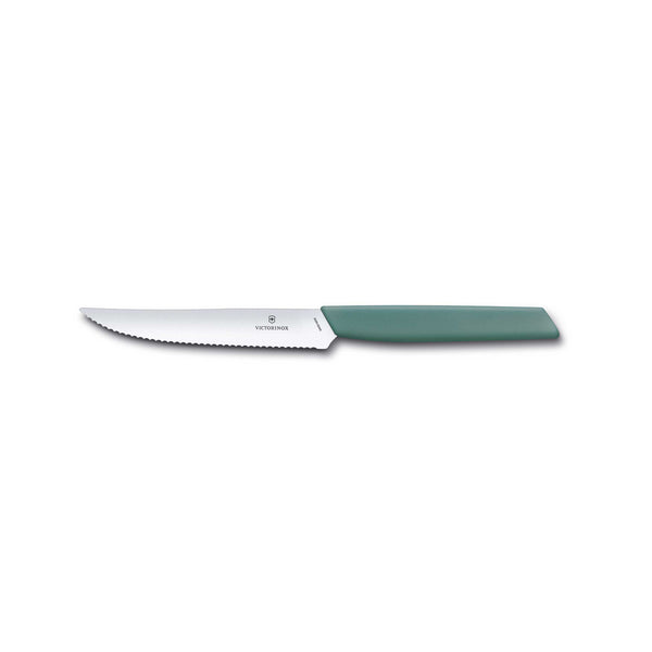 Coltello bistecca e pizza manico Sage Green - Swiss Modern victorinox coltelleria V-6.90 06.12W43 Kunzi Shop