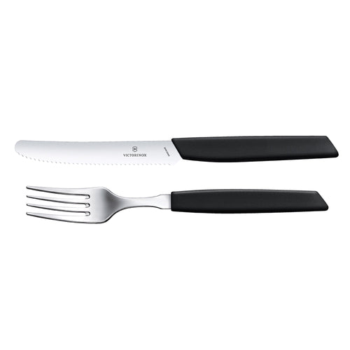 Set tavola 12 pezzi manico nero - Swiss Modern victorinox coltelleria V-6.90 93.11W.12 Kunzi Shop