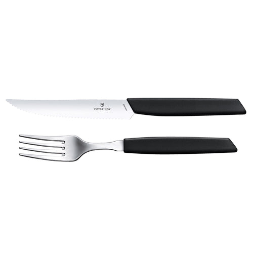 Set tavola 12 pezzi manico nero - Swiss Modern victorinox coltelleria V-6.90 93.12W.12 Kunzi Shop