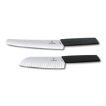 Set Santoku e coltello pane manico nero - Swiss Modern victorinox coltelleria V-6.90 93.22G Kunzi Shop