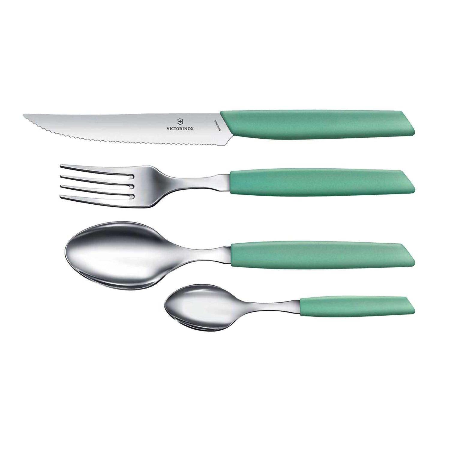 Set tavola 24 pezzi Mint Green - Swiss Modern victorinox coltelleria V-6.90 96.12W41.24 Kunzi Shop 1