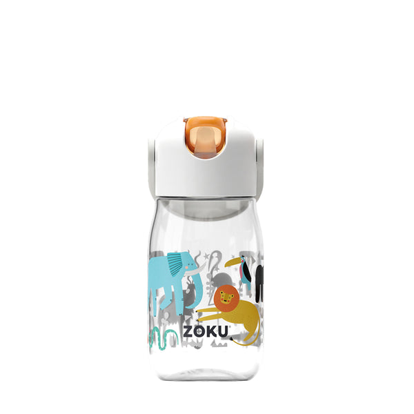 Bottiglia Kids Flip Straw Clear Safari zoku ZK 201-502 Kunzi Shop