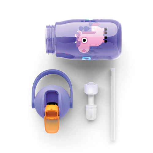 Zoku - Kids Flip Straw Bottle Viola zoku ZK 201 PU Kunzi Shop