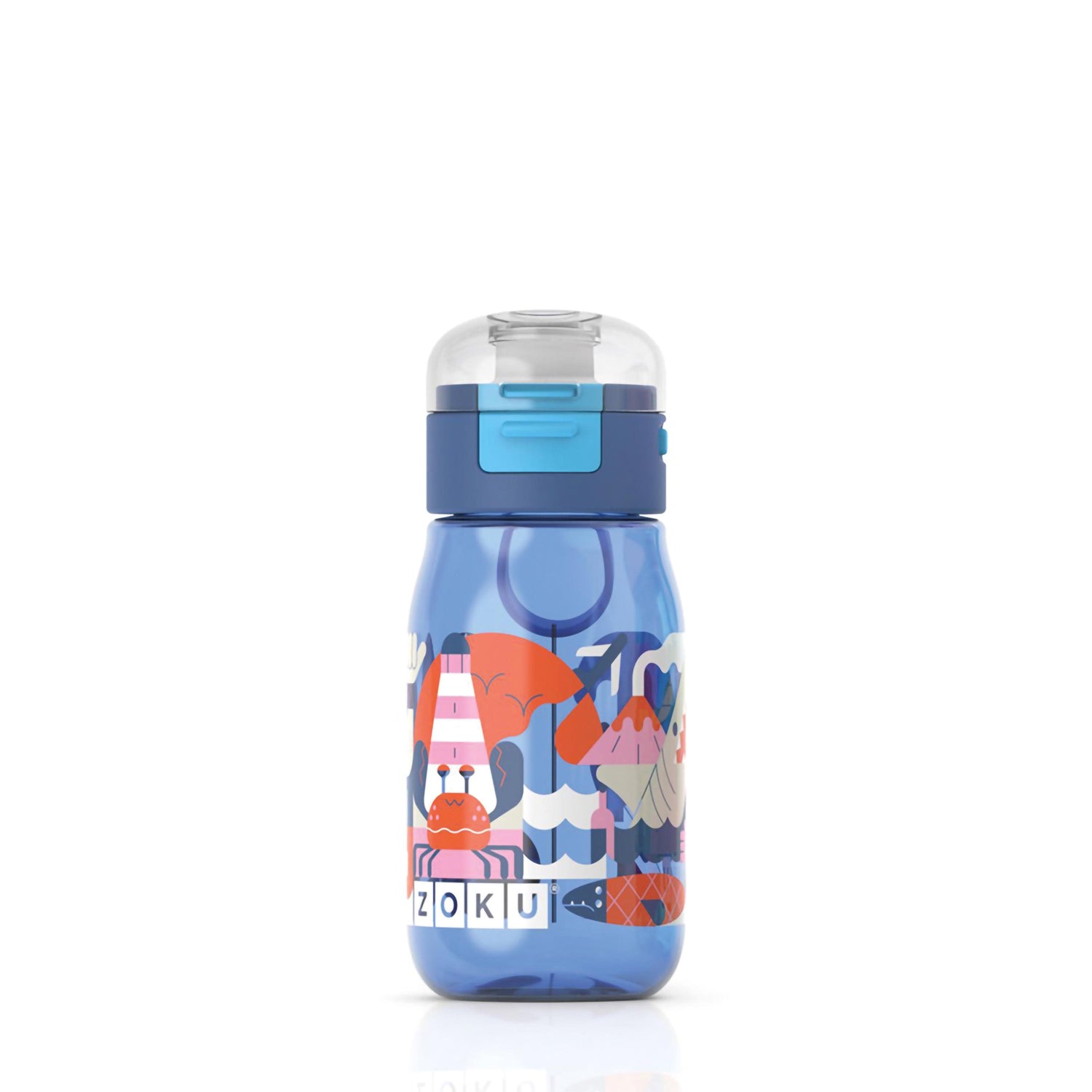 Bottiglia Kids Flip Gulp Blue zoku ZK 202 BL Kunzi Shop 1