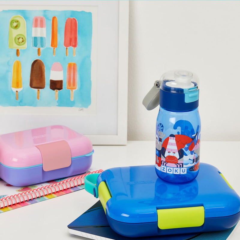 Bottiglia Kids Flip Gulp Blue zoku ZK 202 BL Kunzi Shop