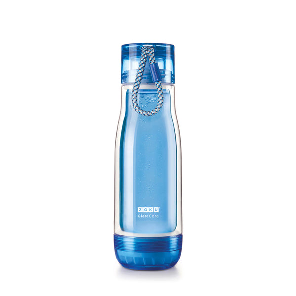 Zoku - Trinkflasche Glass Core 475ml Blue zoku ZK CBE G BL Kunzi Shop