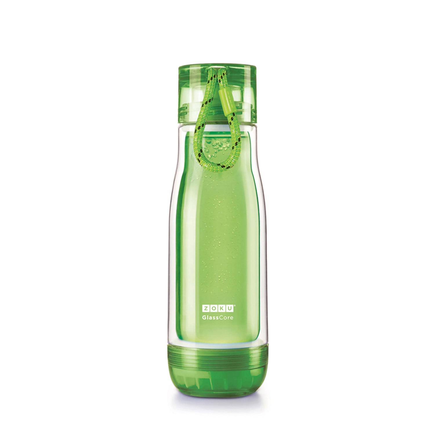 Zoku - Trinkflasche Glass Core 475ml Green zoku ZK CBE G GR Kunzi Shop 1