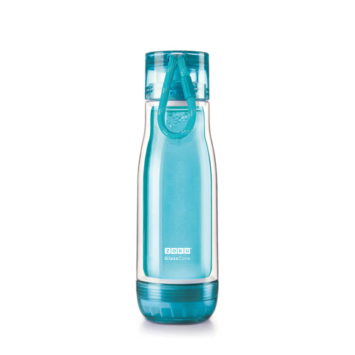 Bottiglia in vetro da 475 ml Light Blue zoku ZK CBE G LB Kunzi Shop