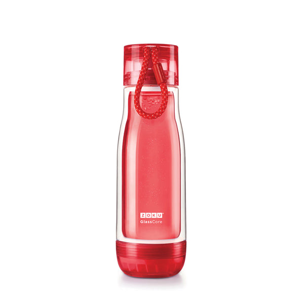 Bottiglia in vetro da 475 ml Red zoku ZK CBE G RD Kunzi Shop