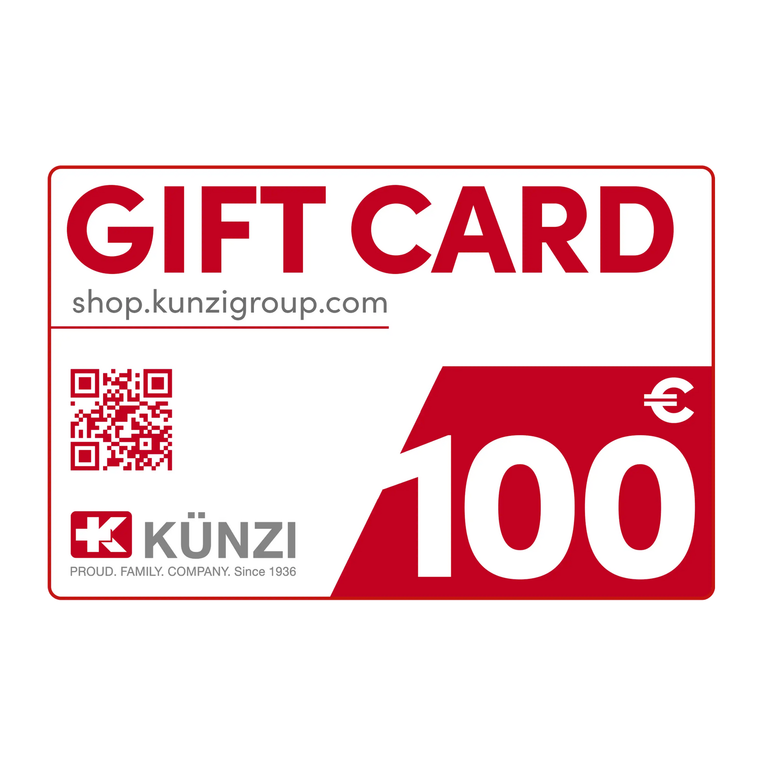 Gift Card 100€ Künzi S.p.A. K- GIFTCARD 100 Kunzi Shop