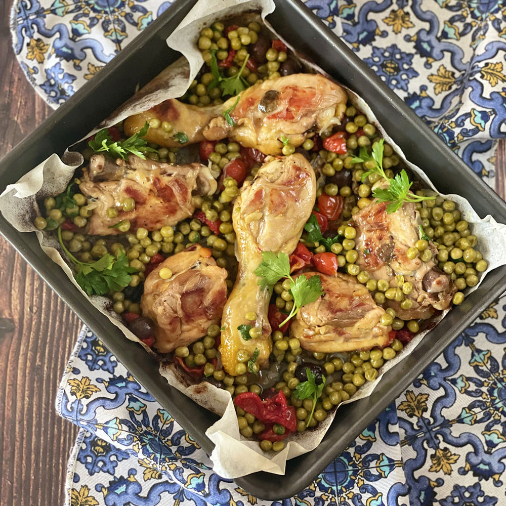 Pollo con piselli