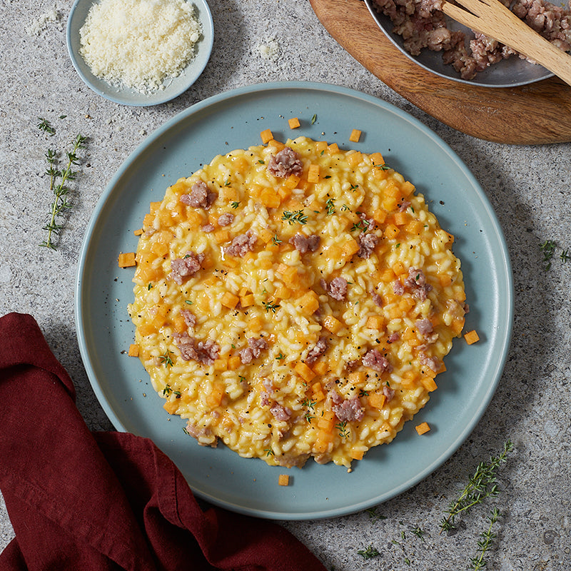 Risotto con zucca e luganega