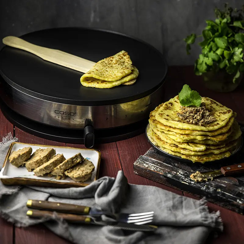 Pancake con paté di carne rustico