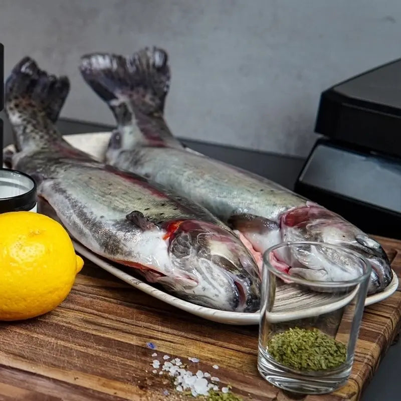 Trota salmonata e asparagi all’arancia sottovuoto
