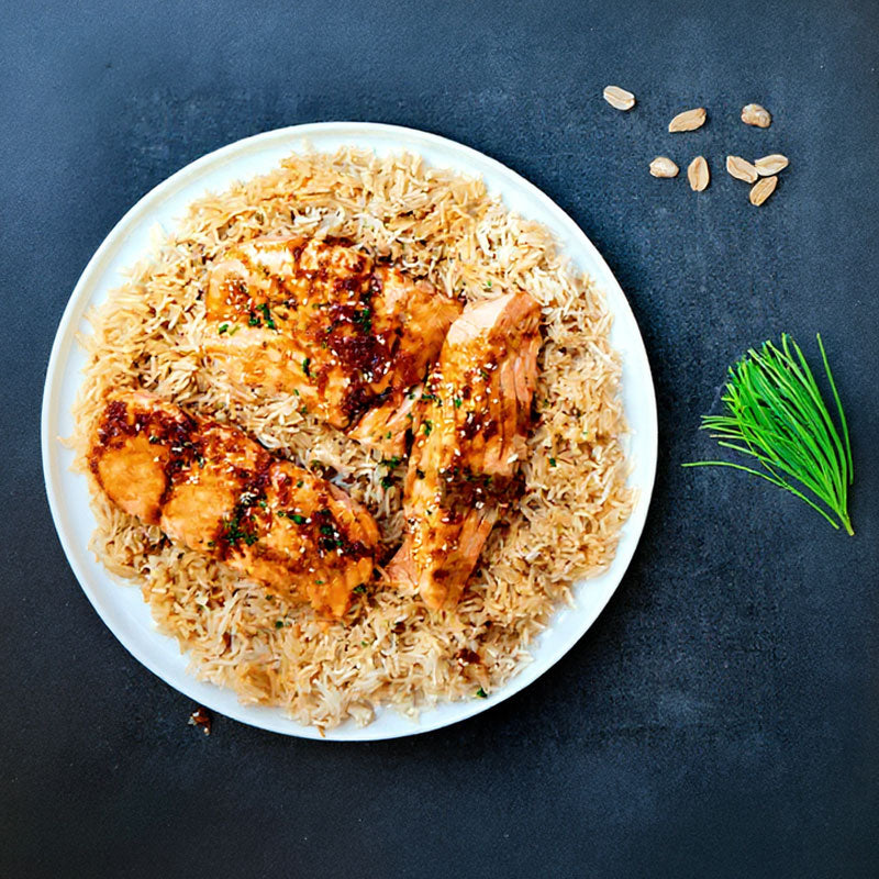 Salmone teriyaki con riso basmati