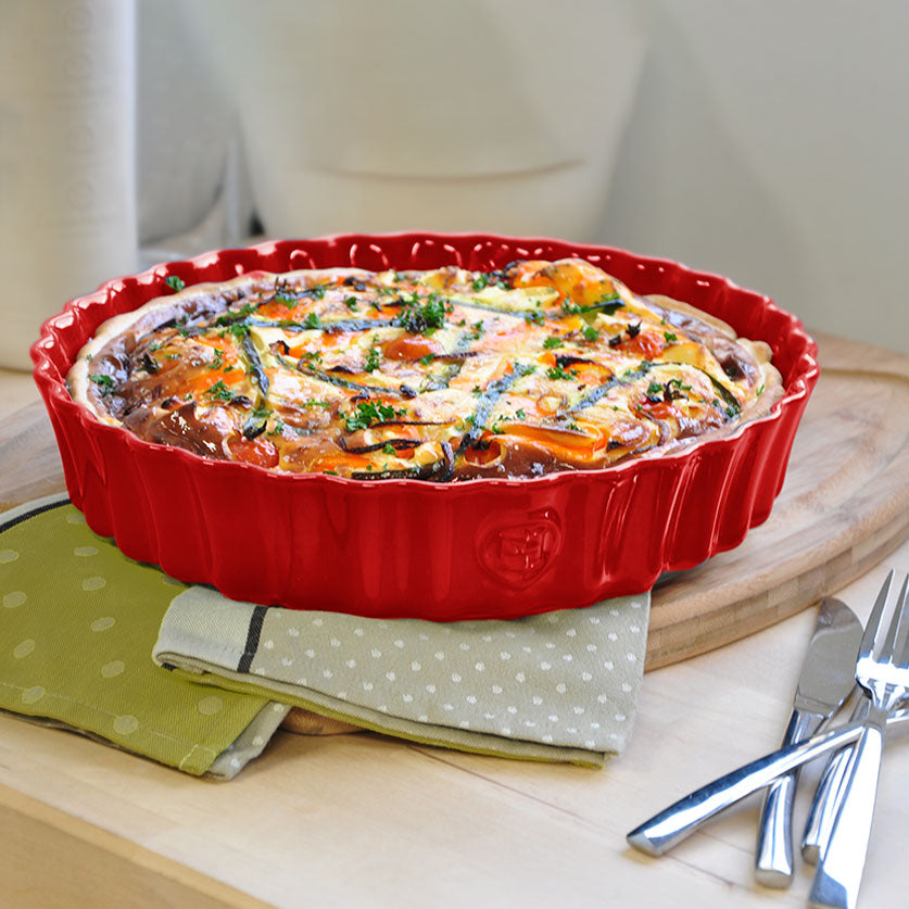 Soufflé-Tarte mit Frühlingsgemüse
